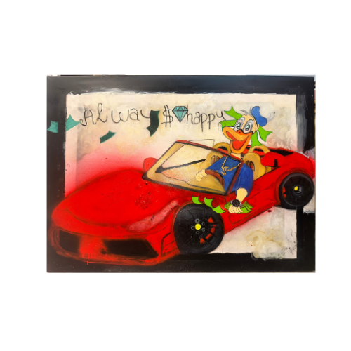 Cuadro de lujo del Pato Donald: Arte pop surrealista