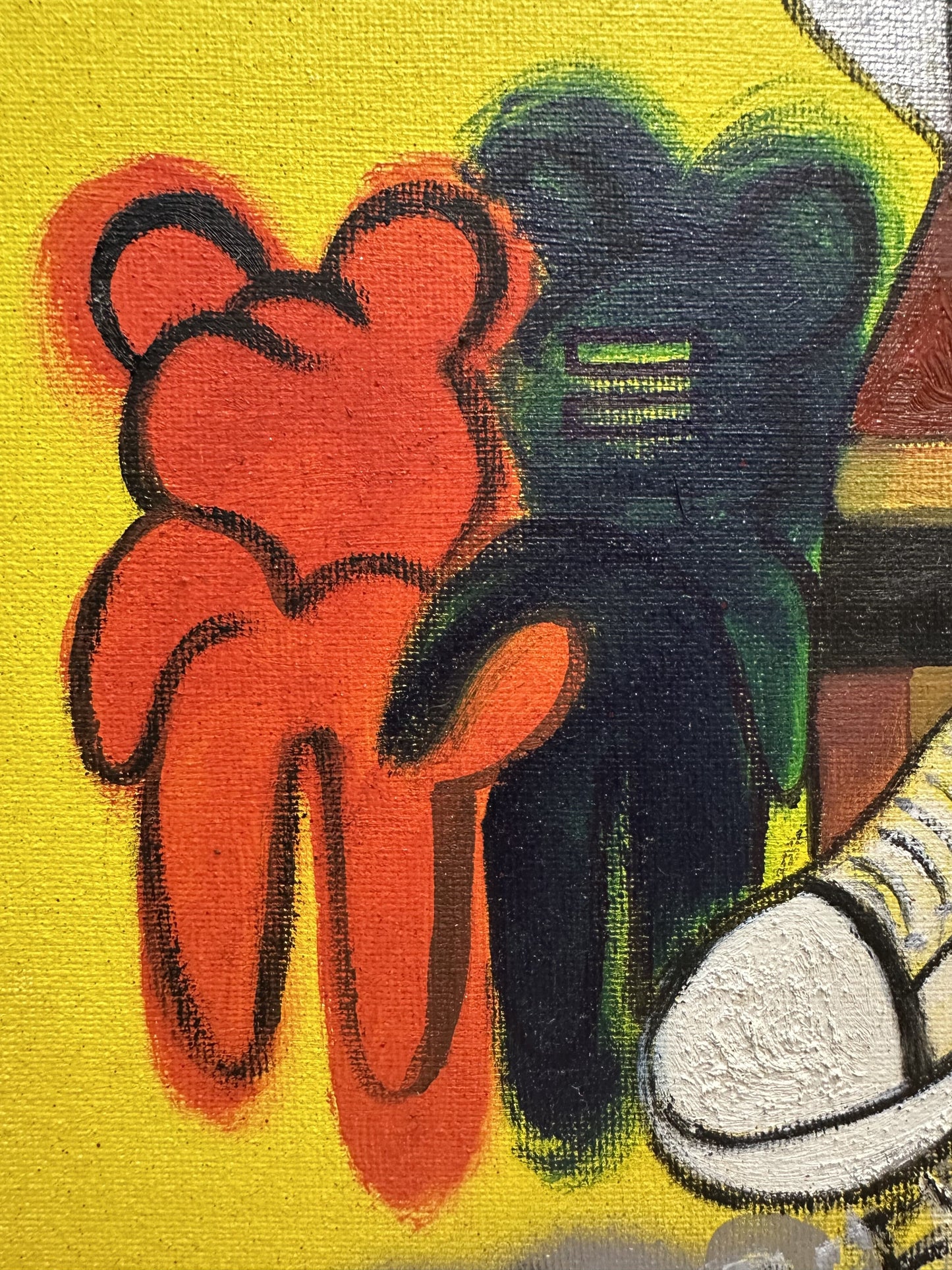 Moda surrealista del Pato Donald – Pintura al óleo original