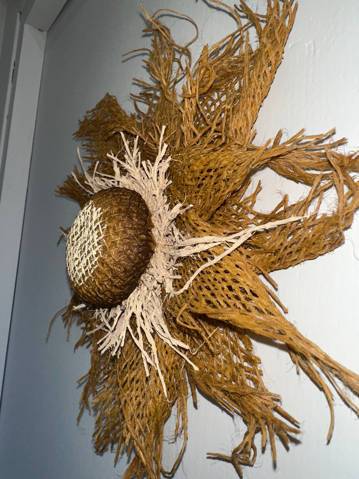 Unique handmade Basque flower decoration, perfect for home décor.