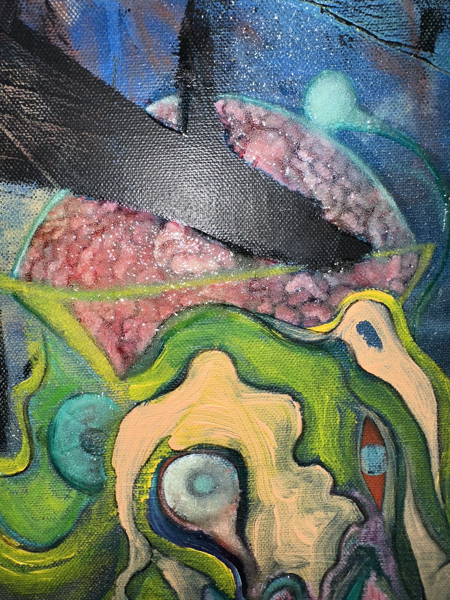 Cerebros Mutantes – Pintura al óleo surrealista en 3D para coleccionistas