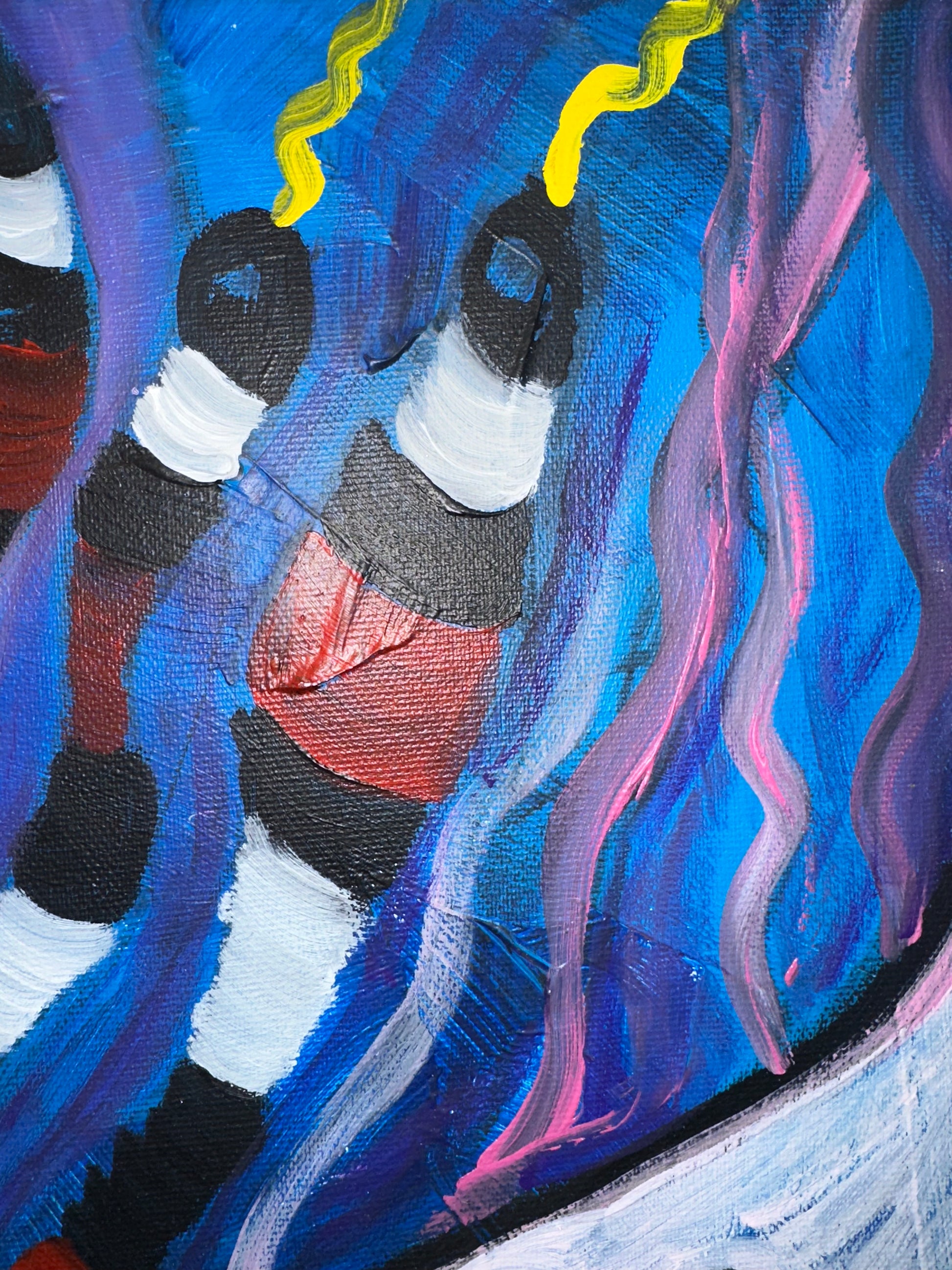 Canvas Artwork of Mexican Catrina with Skull, Snakes and Couple Symbolism – Modern Mexican Art for Elegant Décor